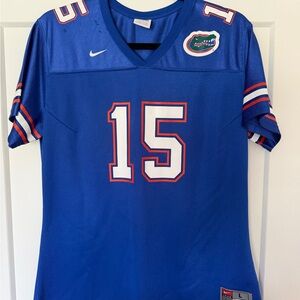 Nike Women’s Royal Blue Football Jersey with White and Orange Accents